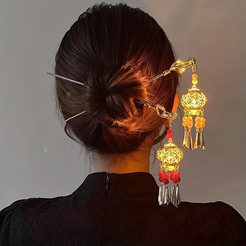 Chinese Style Lantern Pendant Hair Stick Hair Accessories For Women