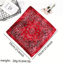 1pc 54 Paisley Print Bandana Tie Dye Western Cowgirl Cowboy Neckerchief