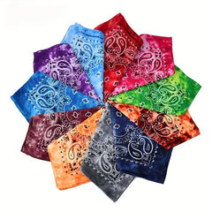1pc 54 Paisley Print Bandana Tie Dye Western Cowgirl Cowboy Neckerchief
