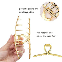 3pcs Large Metal Hair Claw Back Head Hair Clip Vintage