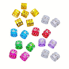 100pcs Dreadlocks Beads Hair Braid Rings Clips Colorful Dreadlocks Hair Ring