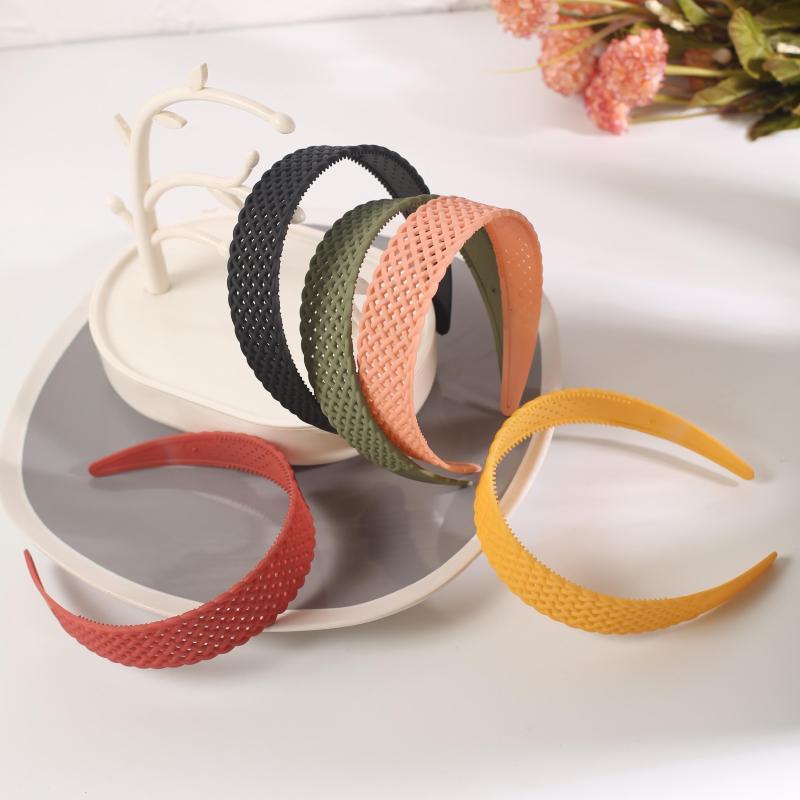 5pcs Frosted Matte Sweet Head Hoop Non slip Wide Brim Headdress