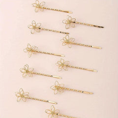10pcs Flower Hair Clip Bobby Pin Hair Accessories