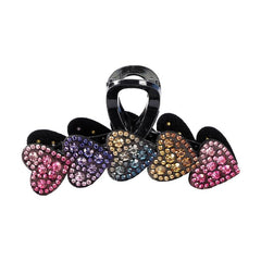Colorful Rhinestone Heart Hair Claws Clip for Girls Hairpin Shark Clips