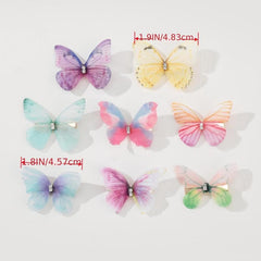 8pcs Butterfly Barrettes Vintage Hair Clip Accessories