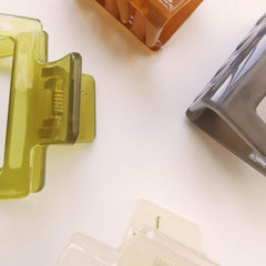 Acrylic Hair Clips For Thick & Thin Hair, Non-slip Square Hair Claw Clips