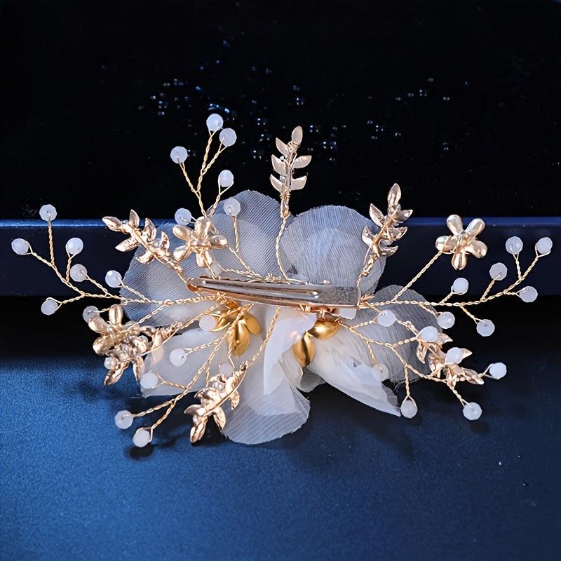 Pearl Floral Hair Pin for Bridesmaid Wedding Party