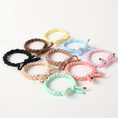 5Pcs High Stretch Hair Tie Elastic Brim Bundle Hair Rope