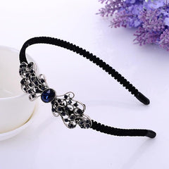 Boho Velvet Crystal Vintage Headband Rhinestone Bow Hair Accessories