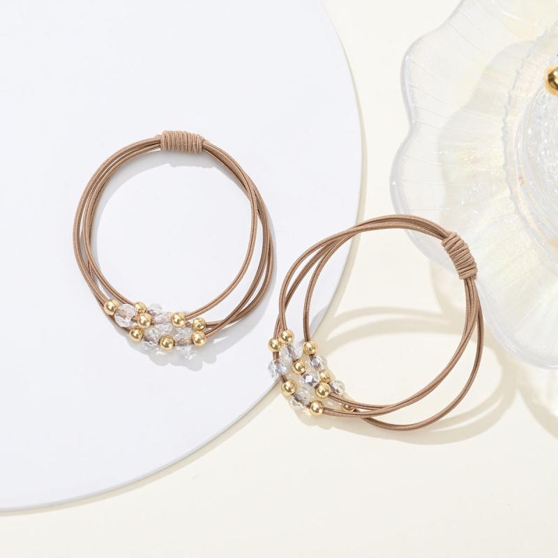 2pcs Bracelet Hair Ties Decorative Ponytail Holders Elastic Hair Bands