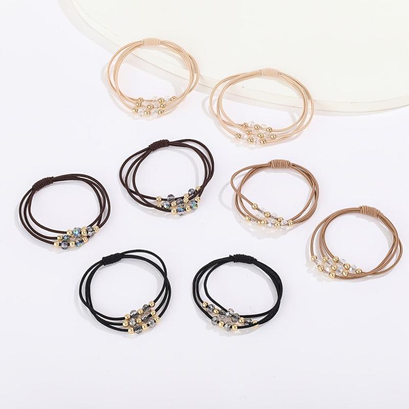 2pcs Bracelet Hair Ties Decorative Ponytail Holders Elastic Hair Bands