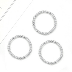 10pcs Solid Coil Wire Hair Tie Elastic Ponytail Holder Hair Styling Accessory