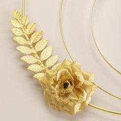 Golden Flower Headband Women's Crown For Party Birthday Cos Play
