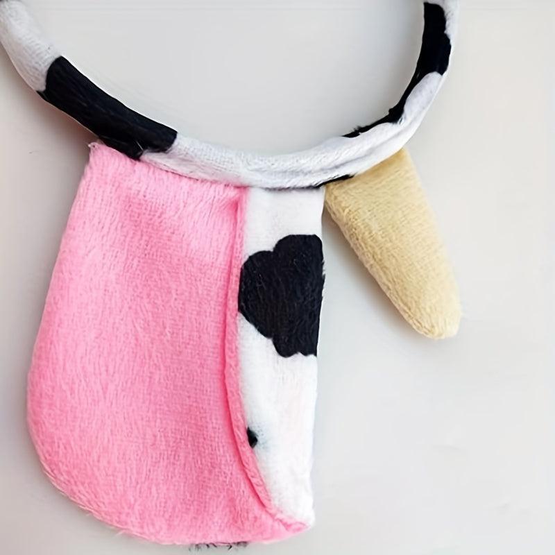 Halloween Cow Headband Bow Tie Tail Milk Cow Hair Bands Headpiece Women Party