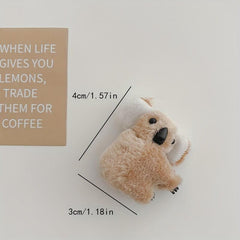 Koala Charm Hair Claw Plush Barrette Animal Hair Jaw Clip