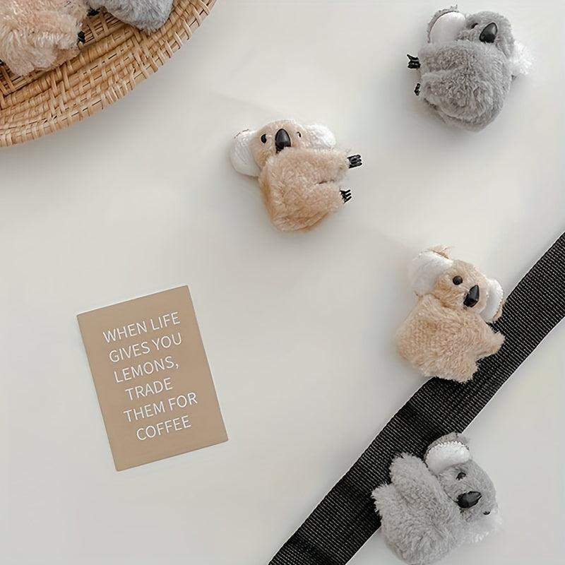 Koala Charm Hair Claw Plush Barrette Animal Hair Jaw Clip