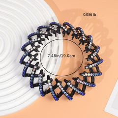 Rhinestone Bird Nest Hairpin Ponytail Holder Hair Clip
