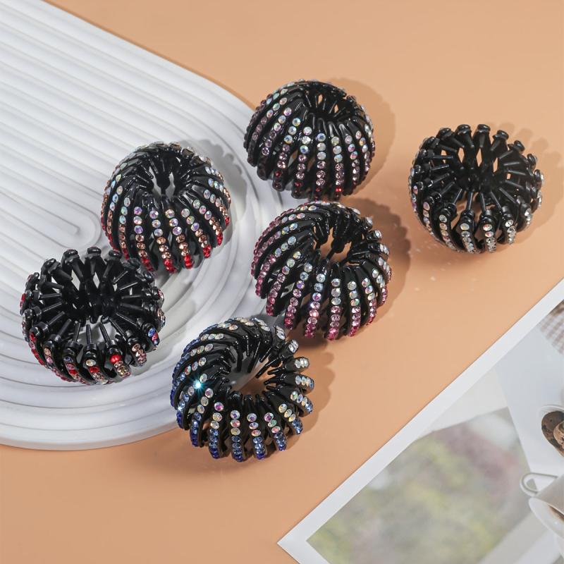 Rhinestone Bird Nest Hairpin Ponytail Holder Hair Clip