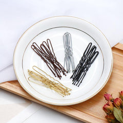 50 Pcs U Shaped Hairpins Metal Barrettes Bridal Hairstyle Tools