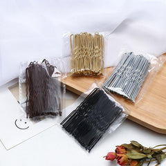 50 Pcs U Shaped Hairpins Metal Barrettes Bridal Hairstyle Tools