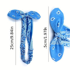 Bohemian Soft Solid Print Headbands Vintage Cross Knot Elastic Hairbands