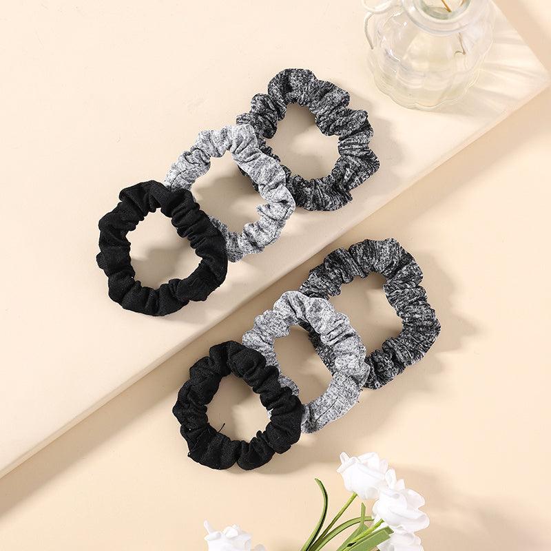 6pcs Satin Elastic Hair Scrunchies Silk Hair Ties Ponytail Holders Women Girls