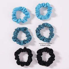 6pcs Satin Elastic Hair Scrunchies Silk Hair Ties Ponytail Holders Women Girls