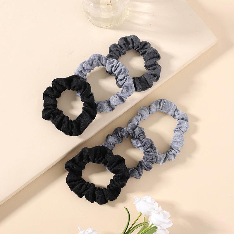 6pcs Satin Elastic Hair Scrunchies Silk Hair Ties Ponytail Holders Women Girls