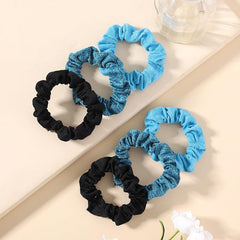 6pcs Satin Elastic Hair Scrunchies Silk Hair Ties Ponytail Holders Women Girls