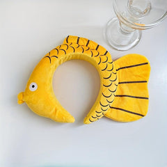 Yellow Fish Plush Headband for Makeup Skincare