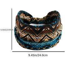 Boho Workout Head Bands Women Elastic Non Slip Floral Hairbands