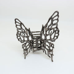 Silvery Metal Butterfly Hair Claw Clip for Women and Girls