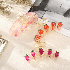 Fruit Pattern Large Hair Claw Acrylic Hair Accessories