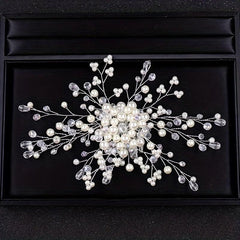 Faux Pearl Crystal Hair Comb Women's Hair Accessory