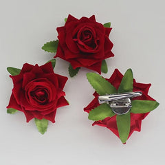 Bohemian Rose Flower Hairpin Brooch Hair Styling Accessories for Women Girls