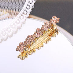Vintage Rhinestone Hair Clips with Faux Pearl