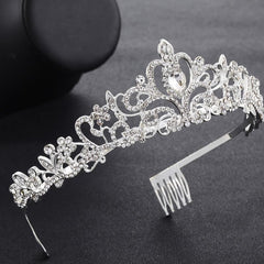 Crystal Tiara for Women Rhinestone Crown for Weddings Birthdays Quinceanera