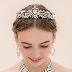 Crystal Tiara for Women Rhinestone Crown for Weddings Birthdays Quinceanera