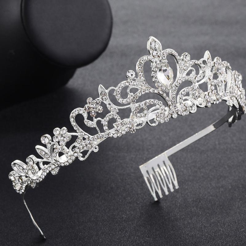 Crystal Tiara for Women Rhinestone Crown for Weddings Birthdays Quinceanera