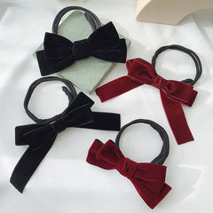 Velvet Bow Hair Tie Hair Styler Bun Maker No Hair Damage Hair Accessories