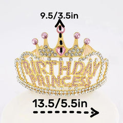 Birthday Princess Crown Birthday Girl Tiara Princess Hairband Headband