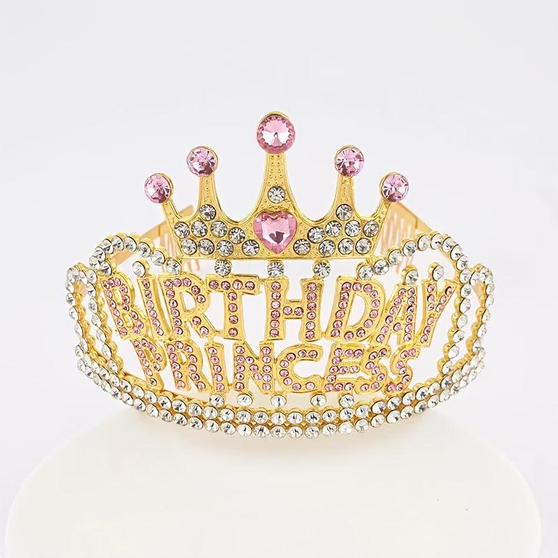 Birthday Princess Crown Birthday Girl Tiara Princess Hairband Headband