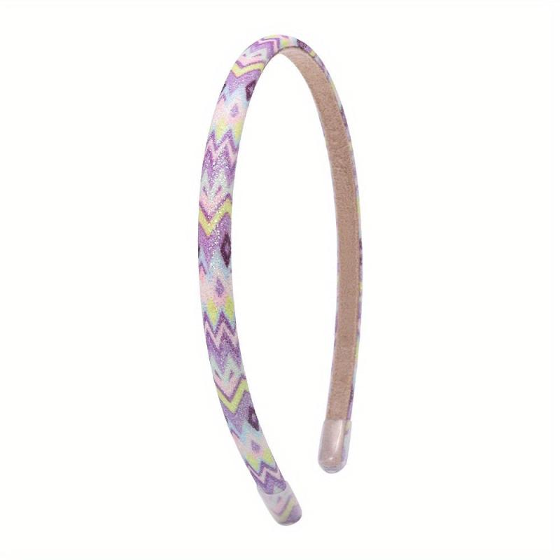 Y2K Colorful Print Headband Skinny Headdress for Girls Women