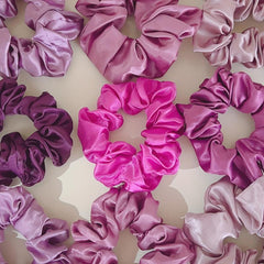 12pcs Y2K Solid Satin Scrunchies Elastic Ponytail Holder Hair Accessories