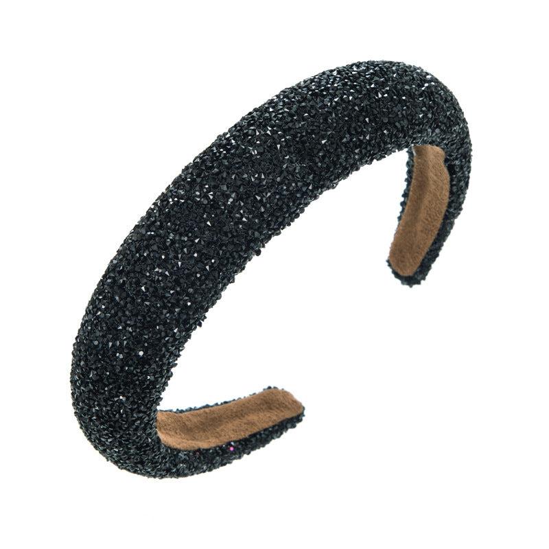 Rhinestone Faux Pearl Headband Sponge Padded Headdress