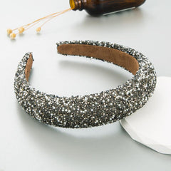 Rhinestone Faux Pearl Headband Sponge Padded Headdress