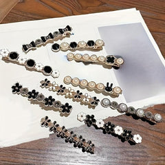 Faux Pearl Flower Hair Clip Duck Bill Clip