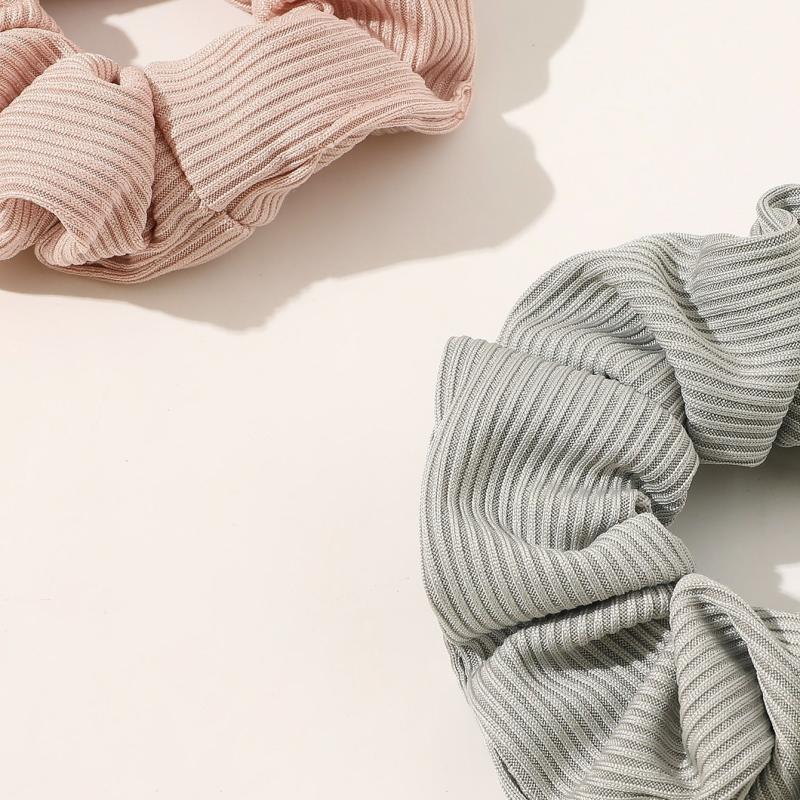 4pcs Knitting Scrunchies Hair Ties For Thick Hair No Crease Hair Accessories
