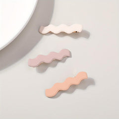 3pcs Candy Wavy Hair Clip Duck Billed Clip for Side Hair Bang Braids Women
