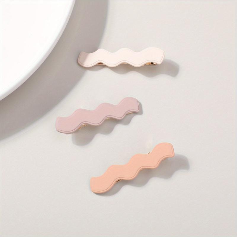 3pcs Candy Wavy Hair Clip Duck Billed Clip for Side Hair Bang Braids Women